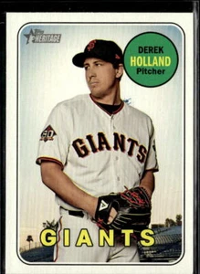 2018 Topps Heritage Derek Holland San Francisco Giants #690 3 Card Lot - Picture 1 of 2