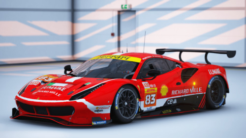 1:18 Ferrari 488 GTE EVO #83 Richard Mille AF Corse 24H Le Mans 2023 Companc/...
