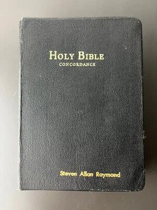 1962 Vintage Leather Holy Bible RSV Red Letter w/ Concordance World Publishing - Picture 1 of 5