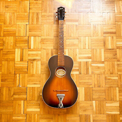 Herman Carlson Levin Model 60 - Gorgeous Parlor Guitar Made In Sweden In 1939! • 754.33€