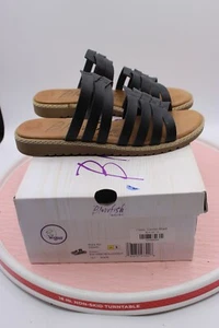 NIB Blowfish Malibu Vegan Black OSKI SZ 9 SANDELS OPEN BACK NEW - Picture 1 of 7