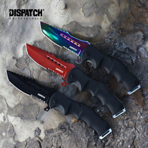 8.46" Survival Tactical Spring Assisted Folding Knife For Camping Pocket Knife