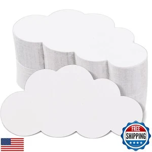MixTeach 200 Pcs White Cloud Cutouts - 4 Inch Paper Cloud Shapes Die Cut Doub - Picture 1 of 5