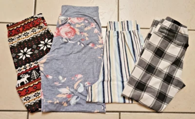 Lote De 4 Mujeres Juniors L Grande Salón Ropa De Dormir Pj Pantalones Toda Temporada Foto 1 de 4