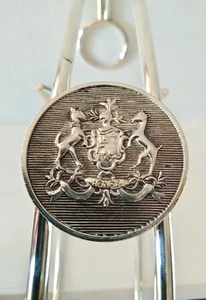 RARE Silverplate Wine Bottle Stand Holder Decanter Medallion Italy VTG Old Money - Picture 1 of 9