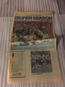 Periódico The Super Season Chicago Sun-Times 26 de enero 1986 The Super Season ~ N-1 - Imagen 1 de 3