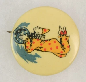 Vintage Circus Clown High Grade 1 1/4" Pinback Button - Picture 1 of 1