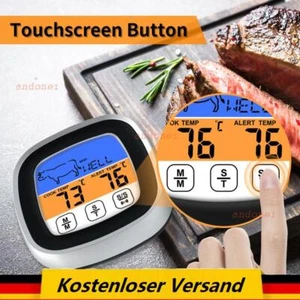 Grillthermometer Digital Bratenthermometer BBQ Smoker Fleischthermometer Fühler - Bild 1 von 11