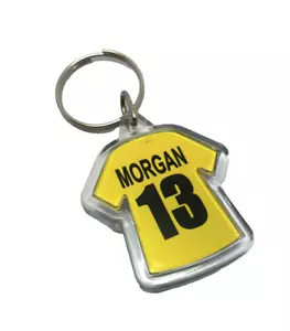 Personalised Football Shirt Keyring - Double sided - Any name colour number - Picture 1 of 13
