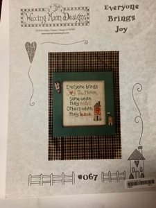 Waxing Moon Cross Stitch CHART  - Everyone Brings Joy H1 - Picture 1 of 2