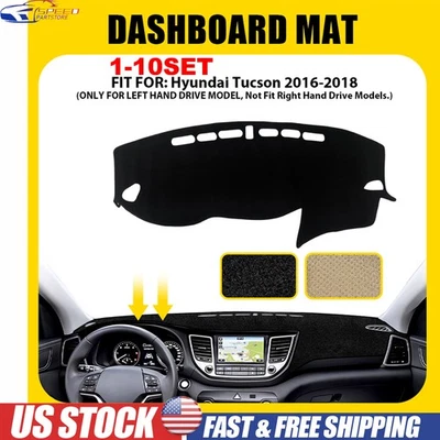 Cubierta antideslizante para tablero de instrumentos de auto para Hyundai Tucson 2016-2018 alfombrilla alfombrilla alfombra Foto 1 de 4