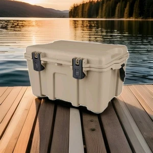 Coho Pack N Carry Storage Box with Strap, 20.2” L x 14.7” W x 11.1” H Beige Tan - Picture 1 of 6