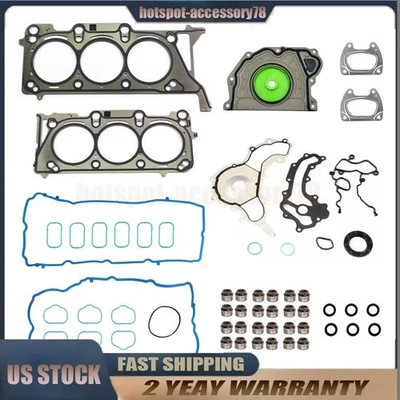 Conjunto de junta de cabeça Fit Jeep Wrangler Chrysler Pacifica Dodge Durango Ram 3.6L 16-24 - Imagem 1 de 4
