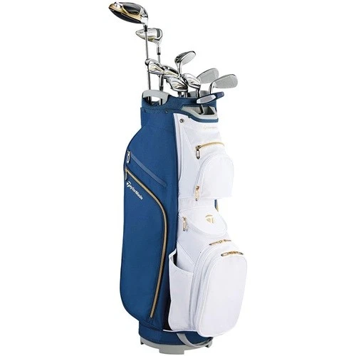 Women TaylorMade Kalea Gold Cart Blue/White Complete Set Club Set Graphite