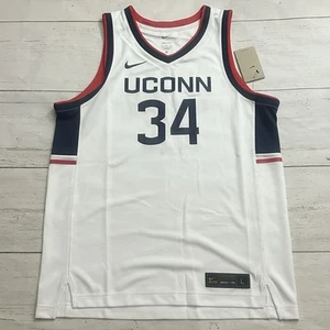 Nike UCONN Huskies #34 Men’s Replica Elite Basketball Jersey White Size Large - Picture 1 of 9