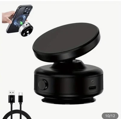 Electric Vacuum Magnetic Car Phone Holder Suction Cup 360° Rotation Stand Mount - Image 1 of 4
