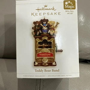 Hallmark Keepsake Ornament 2006 Teddy Bear Band Motion Music & Light Vintage New - Picture 1 of 6