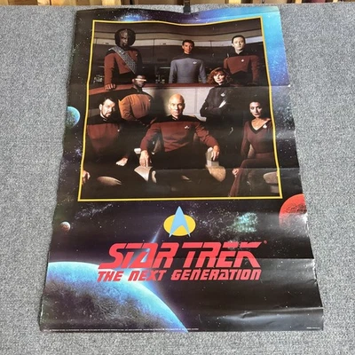 PÓSTER STAR TREK NEXT GENERATION CREW DE COLECCIÓN PORTAL PTW653 1991 DATOS PICARD Foto 1 de 4