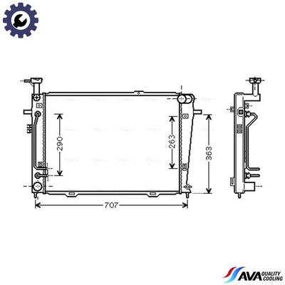 RADIATOR ENGINE COOLING HY2130 FOR KIA G4GC 2.0L 4cyl SPORTAGEG6BA 2.7L 6cyl - Image 1 of 4
