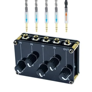 4 Wege Kanal Stereo Mischpult für Live Aufnahme Tragbar Hochempfindlich Low Noi... - Bild 1 von 9