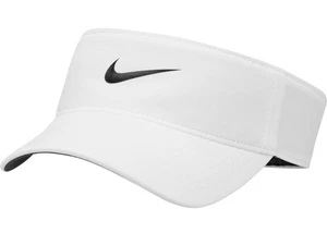 Nike Adult Ace Swoosh Adjustable Visor-White/Black FB5630-100 Size M/L - Picture 1 of 2