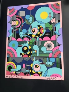 DALEK Space Monkey James Marshall Night Time Print HPM Hand Painted Multiple - Picture 1 of 9