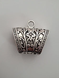Small Scarf Bail Set Pendant Ring Tube Shawl Wrap Rings Tubes Charm Slide Jewelr - Picture 1 of 1