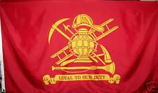 3'X5' FIREMAN FLAG NEW! FIREFIGHTER LADDER RED - LOYAL TO OUR DUTY