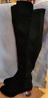 Wild Diva Black Size 5.5 Over The Knee Boots Clear Square Heel