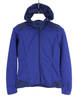 SALOMON Advanced Skin Warm Hoodie Women's SMALL Full Zip Pockets Blue - Image 1 of 4