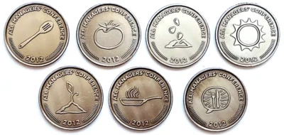2012 Chipotle Mexican Grill Coin Lot Of 7 All Manager's Conference Very Rare - Image 1 of 4