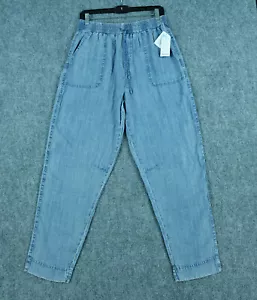 Splendid Pants Women's Size M Relaxed Blue Chambray Lyocell Drawstring NEW - Picture 1 of 8