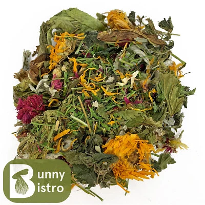 Bunny Bistro Flower & Herb Salad - Natural Botanical Food, Rabbit, Guinea Pig