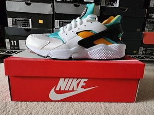 Nike Air Huarache oro turchese bianche taglia 12 2014 OG - Foto 1 di 11