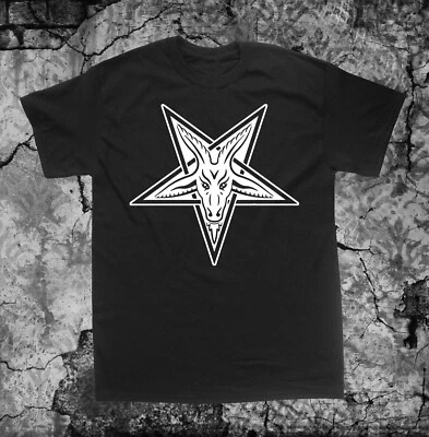 Camisa Cabeza de Cabra - Baphomet Pentagrama Satanás Oculto Gótico Cruz Leviatán Sigilo Foto 1 de 4