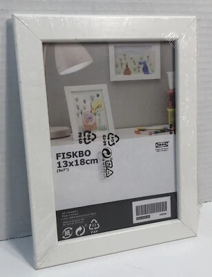 IKEA 5x7 FISKBO White Picture Frame Photo 13x18cm Portrait Landscape - Image 1 of 4