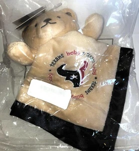 Houston Texans NFL Football Baby Bear Security Blanket Black Border 14 by 14 in - Picture 1 of 1