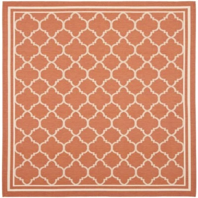 Alfombra SAFAVIEH Exterior CY6918-241 Patio Terracota/Hueso Foto 1 de 4