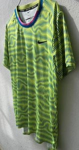 Nike Court Dri-Fit Avantage Tennis Shirt Herren, gelb, blau, XL, gebraucht - Bild 1 von 3