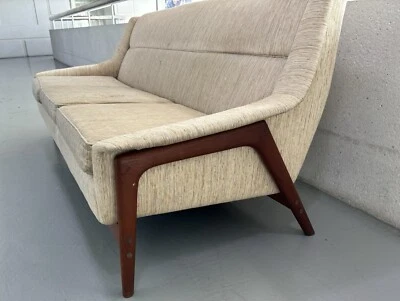 Vtg DANISH MODERN SOFA BY FOLKE  OHLSSON for DUX MID CENTURY THREE CUSHIN - Image 1 of 4