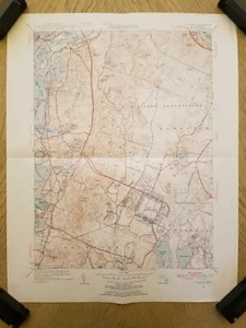 USDOI 1954 USGS Pocasset Quadrangle Massachusetts Topographic Map Camp Edwards - Picture 1 of 8