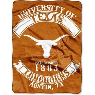 Manta de felpa Texas Longhorns, 60”x80” - MANTA NCAA cálida y suave Foto 1 de 3