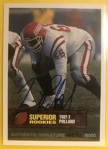 Trent Pollard 1994 Superior Rookies Autographs Card #4 Bengals 4274/6000 - Picture 1 of 2
