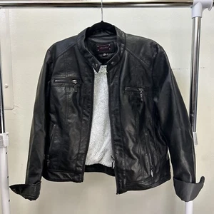 JOU JOU Motorradjacke Damen schwarz Kunstleder vegan Größe M - Bild 1 von 4