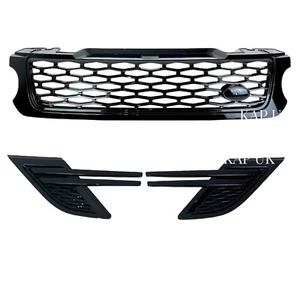 Range Rover Sport parrilla delantera ventilaciones laterales estilo SVR negro brillante L494 2013-2018 - Imagen 1 de 15