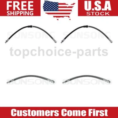 Línea de freno de manguera de freno delantera trasera 4 piezas para Mercedes-Benz GLK250 2014 2015 Foto 1 de 4