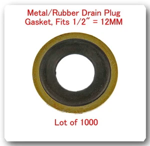 1000 PCS Metal / Rubber Drain Plug Gasket, Fits 1/2, M12,GM 14090908 - Picture 1 of 1