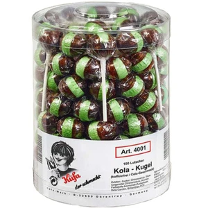 Küfa Lolly Cola Kugel Lutscher mit Cola Geschmack 100 Stück 1800g - Picture 1 of 1