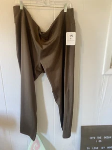 Women’s Plus Size Yoga Pants, Taupe Green 4x Yogaruru NWT - Picture 1 of 6