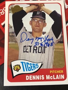 Denny McLain 31-6 1968 Inscr Autographed 2005 Topps All-Time Fan Favorites #56 - Picture 1 of 2